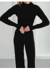Kadın Parmak Geçmeli Crop-Pantolon 2li Takım