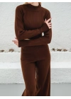 Kadın Parmak Geçmeli Crop-Pantolon 2li Takım