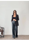 Kadın Tek Düğme Blazer Ceket
