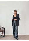 Kadın Tek Düğme Blazer Ceket
