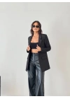 Kadın Tek Düğme Blazer Ceket