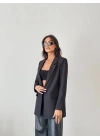 Kadın Tek Düğme Blazer Ceket