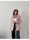 Kadın Tek Düğme Blazer Ceket