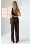 Kadın Yumuşak Doku Premium Gabardin Palazzo Pantolon
