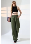 Kadın Yumuşak Doku Premium Gabardin Palazzo Pantolon