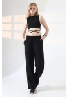 Kadın Yumuşak Doku Premium Gabardin Palazzo Pantolon
