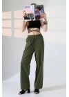 Kadın Yumuşak Doku Premium Gabardin Palazzo Pantolon