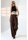 Kadın Yumuşak Doku Premium Gabardin Palazzo Pantolon