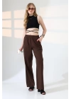 Kadın Yumuşak Doku Premium Gabardin Palazzo Pantolon