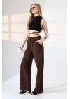 Kadın Yumuşak Doku Premium Gabardin Palazzo Pantolon