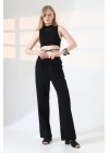 Kadın Yumuşak Doku Premium Gabardin Palazzo Pantolon