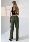 Kadın Yumuşak Doku Premium Gabardin Palazzo Pantolon