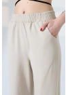 Kadın Yumuşak Doku Premium Gabardin Palazzo Pantolon