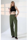 Kadın Yumuşak Doku Premium Gabardin Palazzo Pantolon