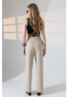 Kadın Yumuşak Doku Premium Gabardin Palazzo Pantolon