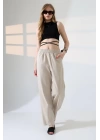 Kadın Yumuşak Doku Premium Gabardin Palazzo Pantolon