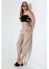 Kadın Yumuşak Doku Premium Şalvar Gabardin Pantolon