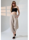 Kadın Yumuşak Doku Premium Şalvar Gabardin Pantolon