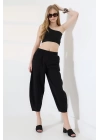 Kadın Yumuşak Doku Premium Şalvar Gabardin Pantolon