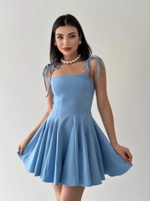 Kadın Askı Detaylı Astarlı Mini Elbise