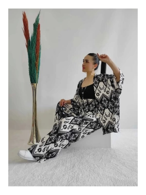 Kadın Desenli Kimono 2li Takım
