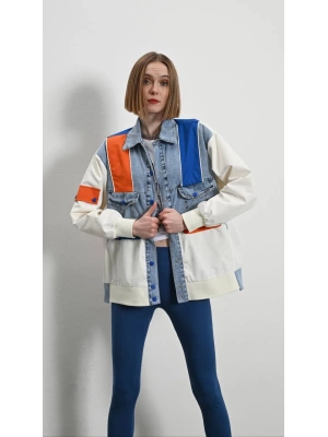 Kadın Premium Mix Bomber Ceket