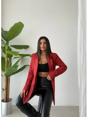 Kadın Tek Düğme Blazer Ceket
