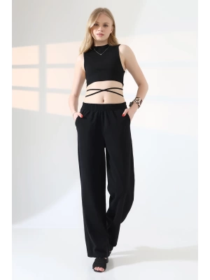 Kadın Yumuşak Doku Premium Gabardin Palazzo Pantolon