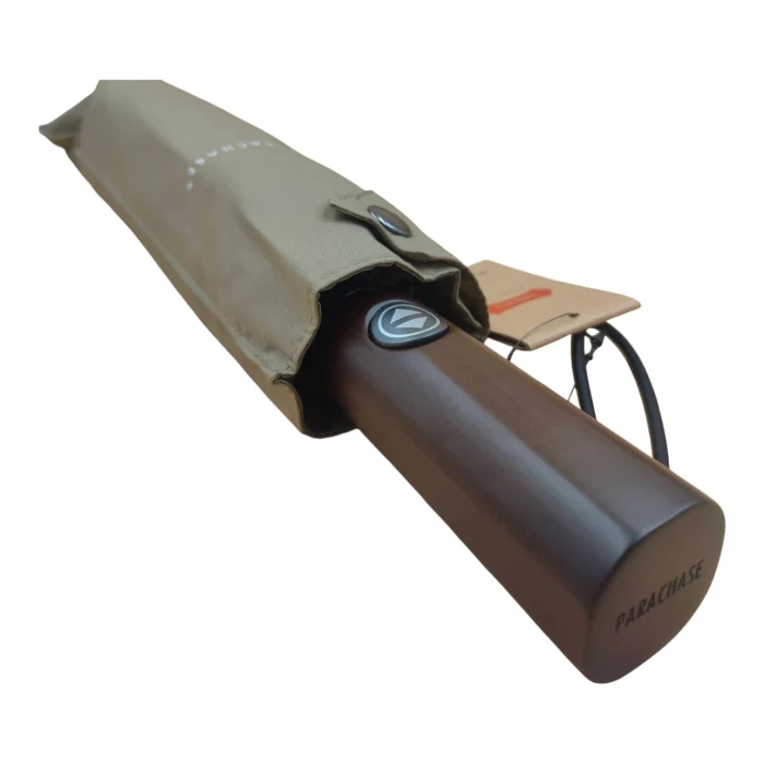 Parachase Ahşap Saplı Devrilme Önleyici 3 Kademeli Otomatik Şemsiye