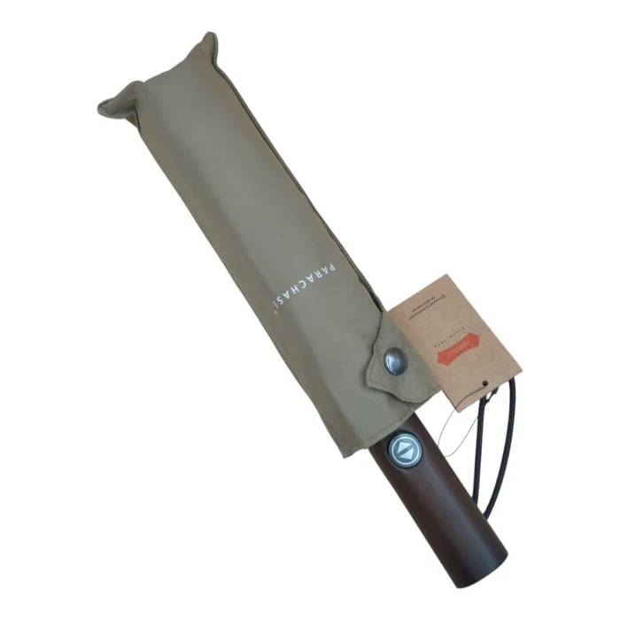 Parachase Ahşap Saplı Devrilme Önleyici 3 Kademeli Otomatik Şemsiye