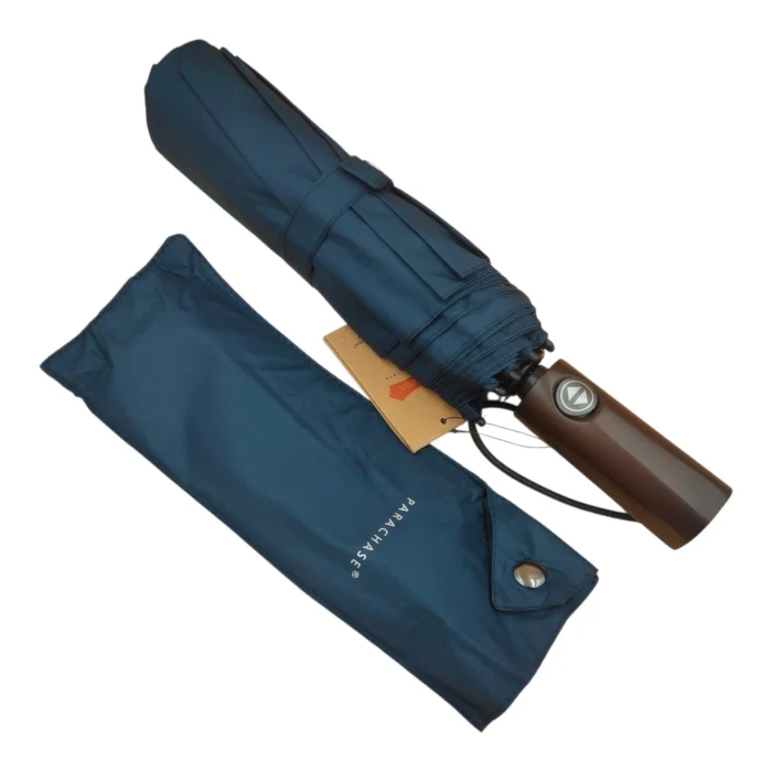 Parachase Ahşap Saplı Devrilme Önleyici 3 Kademeli Otomatik Şemsiye