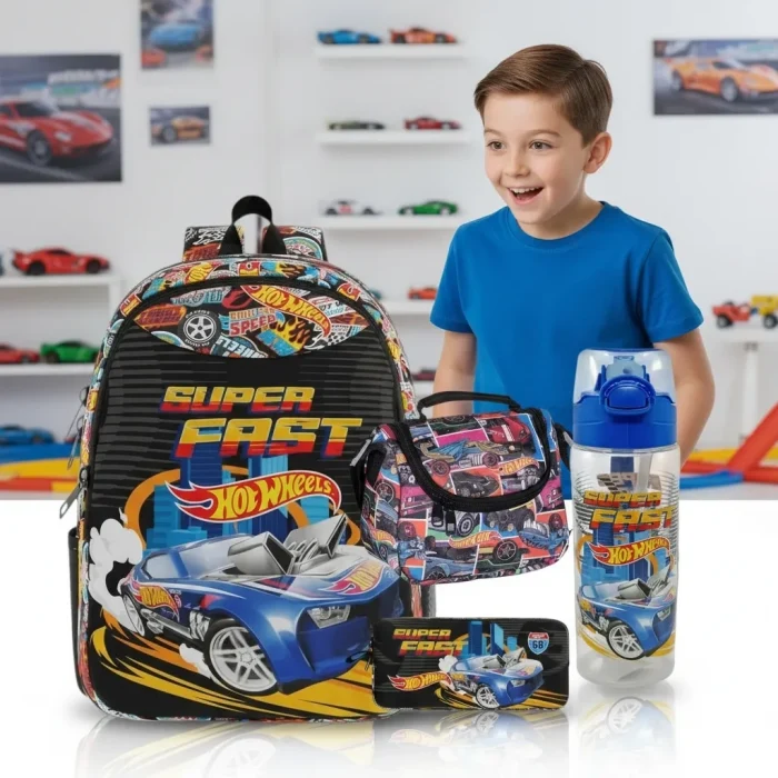 HOT WHEELS Okul Sırt Çantası , Beslenme Çantası , Kalem Çantası