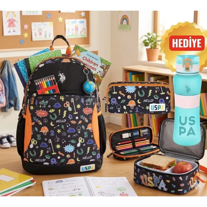 U.S. Polo Assn. İlkokul Sırt Çantası, Beslenme Çantası, Kalem Çantası