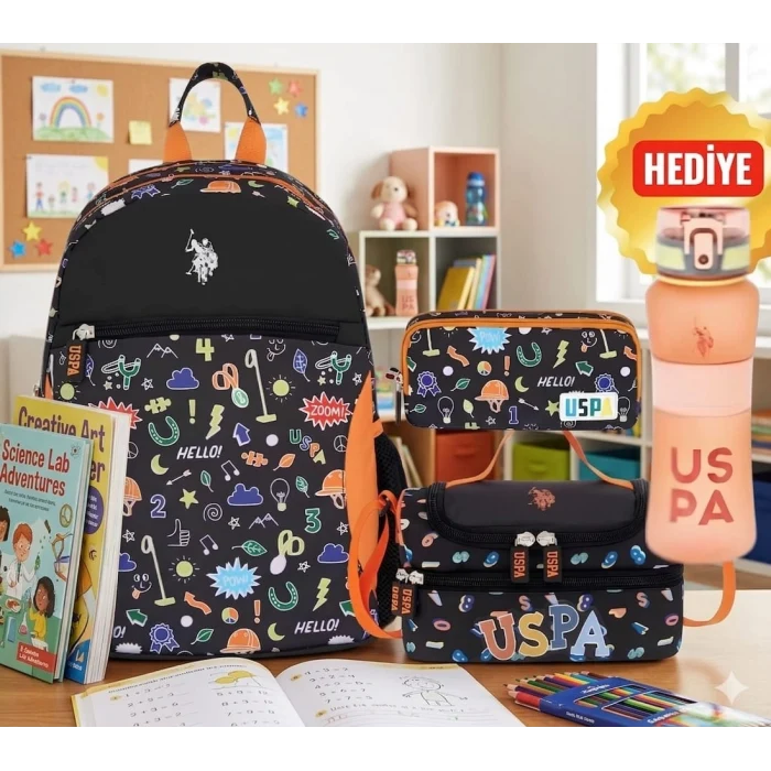 U.S. Polo Assn. İlkokul Sırt Çantası, Beslenme Çantası, Kalem Çantası