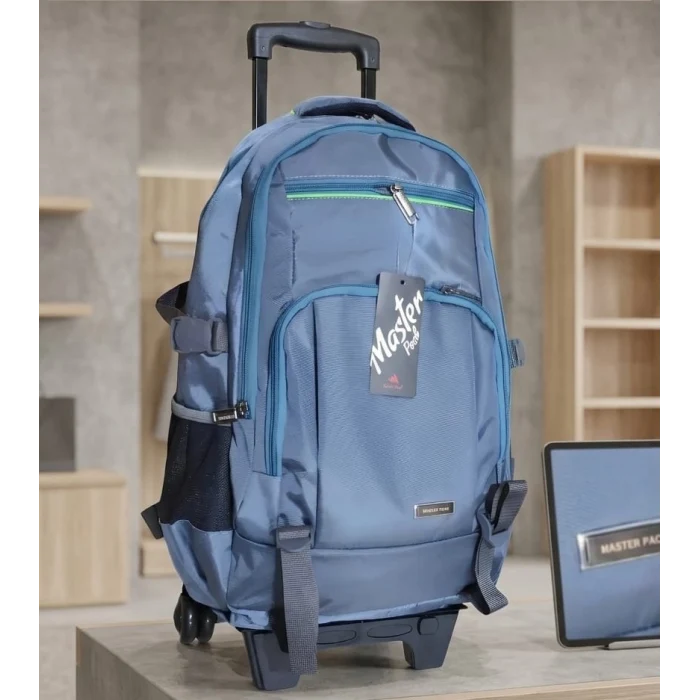 MASTER PACK Lux Çekçekli Tekerlekli , Dağcı Seyahat Laptop Bölmeli , Sırt Çantası