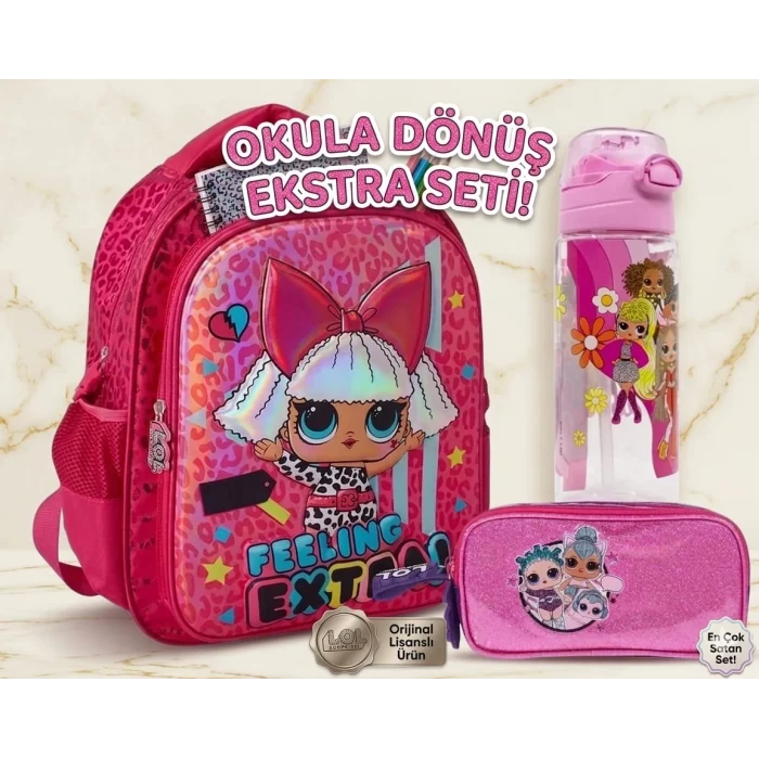 L.O.L. Surprise Okul Çantası , L.O.L Kalem Kutusu - L.O.L. Suluk & Matara Hediye