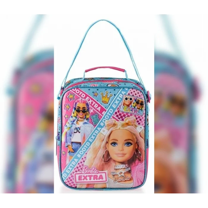 Barbie Lisanslı Okul Çantası - Beslenme Çantası - Kalem Kutusu Set - Suluk&Matara Hediye