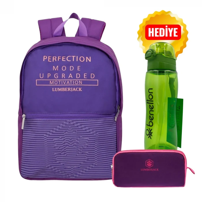 Lumberjack Sırt Çantası , Kalem Kutusu Seti , Suluk & Matara Hediye