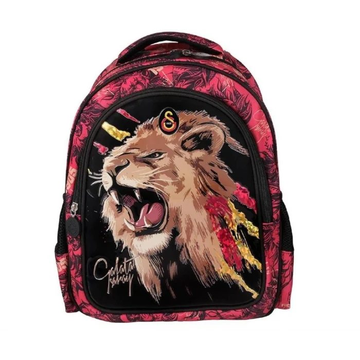 Galatasaray Kükreyen Arslan Okul Çantası, Çift Gözlü Kalem Çantası, Özel Kutusunda Termos Matara Set