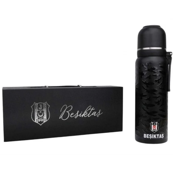 Beşiktaş Lisanslı Okul Çantası , Kalem Çantası - Özel Kutusunda Termos Matara Premium Set