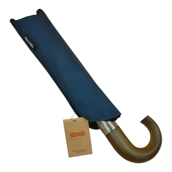 Parachase Ahşap Baston Saplı Tam Otomatik Şemsiye - Kılıf Hediyeli