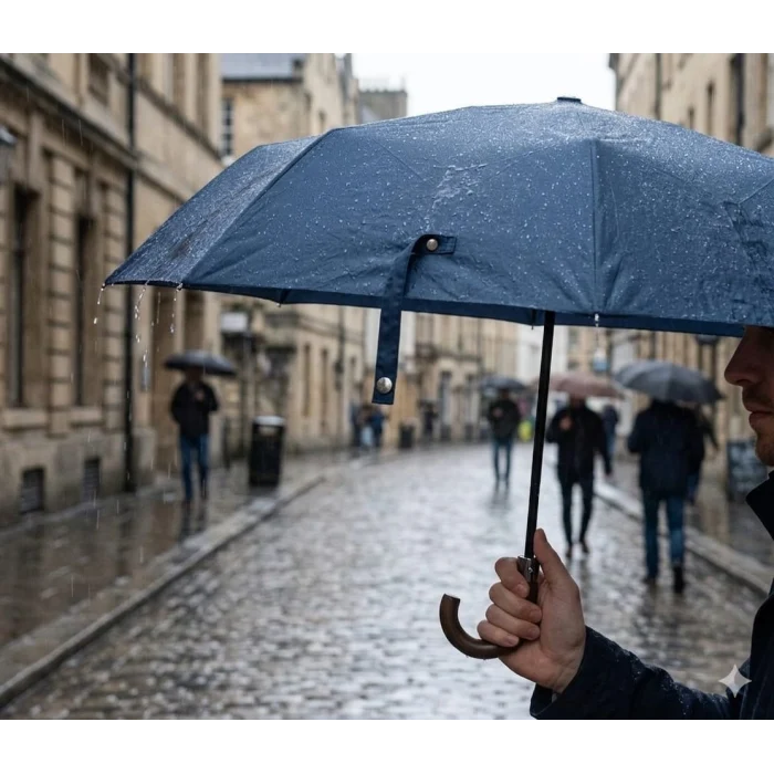 Parachase Ahşap Baston Saplı Tam Otomatik Şemsiye - Kılıf Hediyeli
