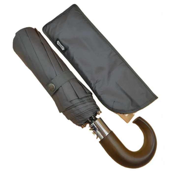 Parachase Ahşap Baston Saplı Tam Otomatik Şemsiye - Kılıf Hediyeli