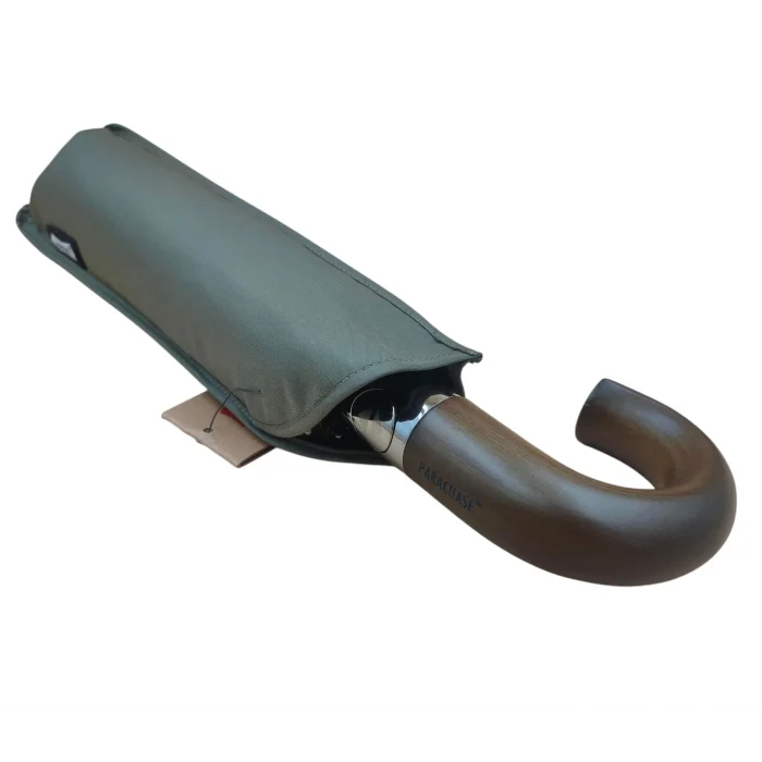 Parachase Ahşap Baston Saplı Tam Otomatik Şemsiye - Kılıf Hediyeli