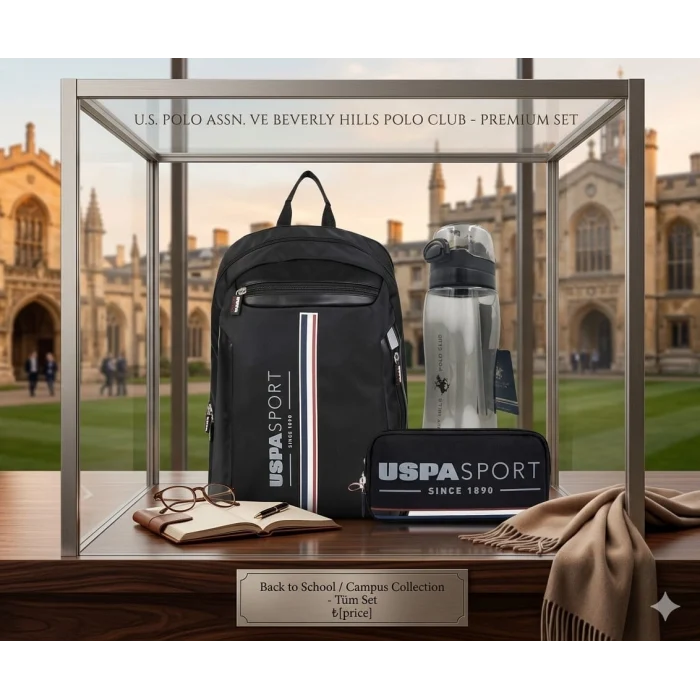 U.s. Polo Assn. Sırt Çantası , Kalem Çantası - Suluk & Matara Hediyeli