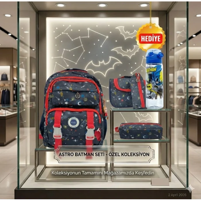 By Yıldız Astral Perfect 3Lü İlkokul Çantası Beslenme ve Kalemlik Set