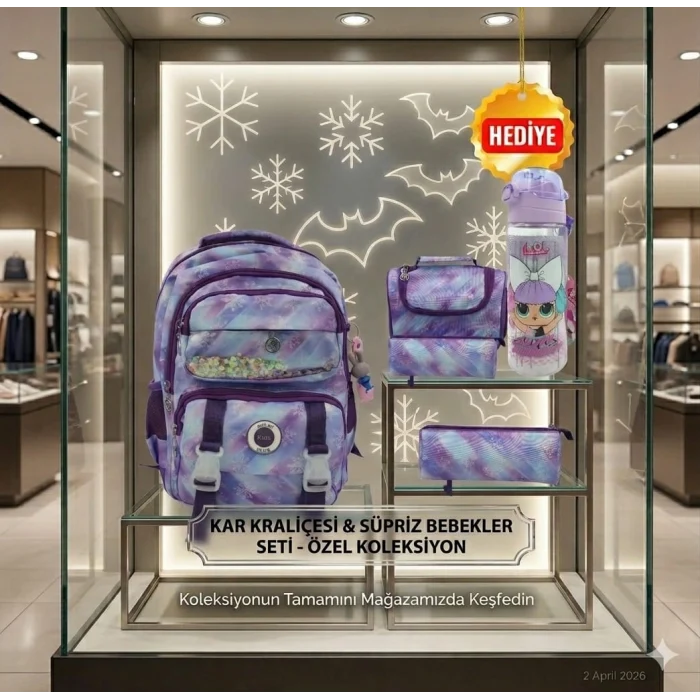 By Yıldız Astral Kids Gökkuşağı Okul Çantası&Beslenme Çantası&Kalemlik Seti - Suluk&Matara Hediyeli