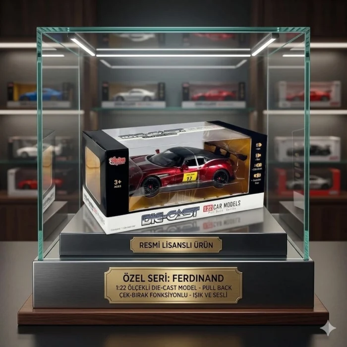 Vardem C-B Sesli Ve Işıklı Yarış Arabası - Die Cast Model Araba - Kırmızı - 1:22