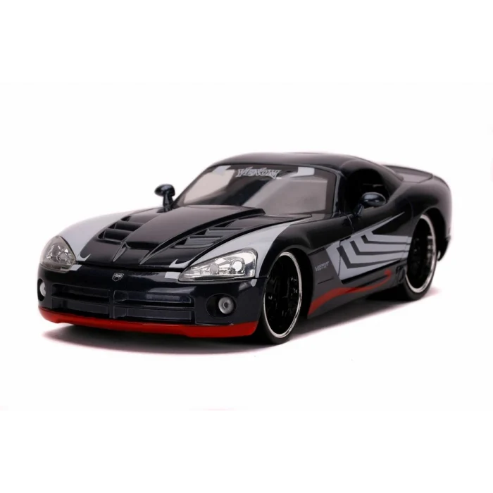 Marvel Spider-Man 2008 Dodge Viper SRT 10, Venom figürüyle birlikte, Jada Diecast 8 1:24 ölçekli