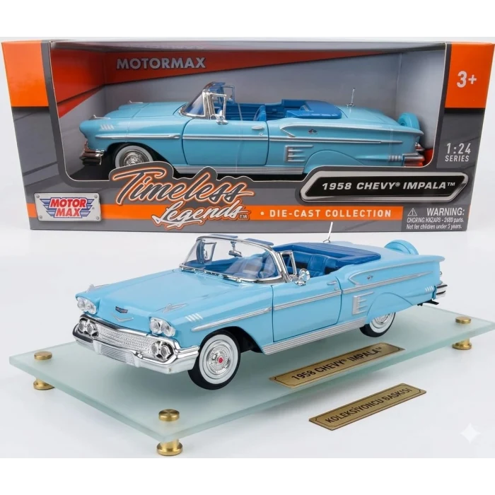 Ford Thunderbird Convertible 1956 Die Cast Model Araba ,Motormax 1:24